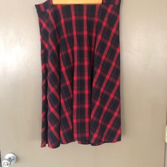 Plaid Eloquii Circle Skirt - Picture 2 of 3